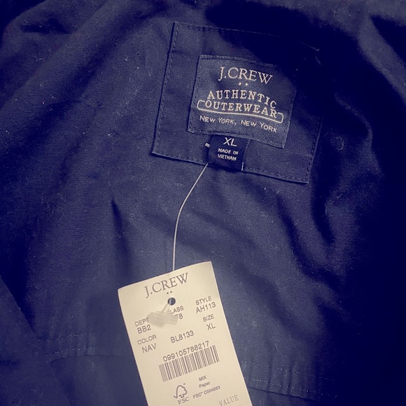 NWT J Crew XL Men’s Harrington jacket - Navy - Picture 2 of 3